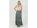 Nostalgia Women's Smocked Waist Tiered Maxi Skirt