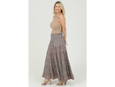 Nostalgia Women's Smocked Waist Tiered Maxi Skirt