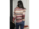 Nostalgia Women's Crew Neck Mixed Knit Sweater