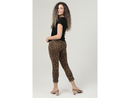 Nostalgia Women's Leopard Print Elastic Waist Knit Jogger