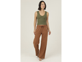 Nostalgia Women's Elastic Waist Wide Leg Knit Pants