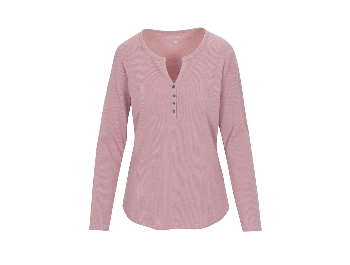 North River Women's Maury Notch Neck Waffle Henley