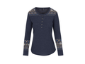 North River Women's Honey Lake Waffle Henley Long Sleeve Shirt