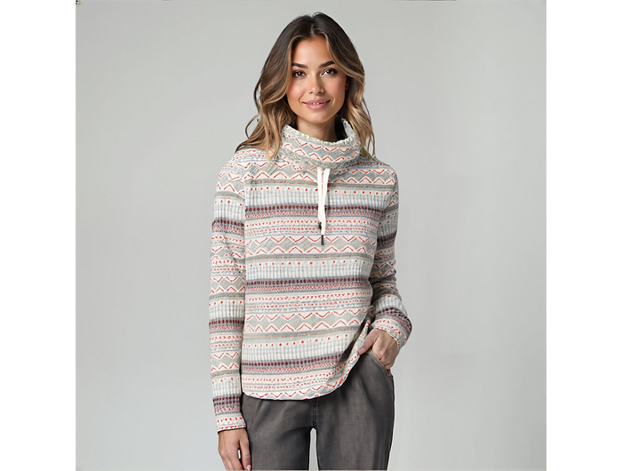 North River Women's Fiesta Cowl Neck Fleece Pullover