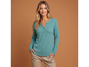 North River Women's Maury Notch Neck Mini Waffle Henley