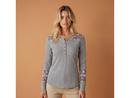 North River Women's Honey Lake Waffle Henley Long Sleeve Shirt