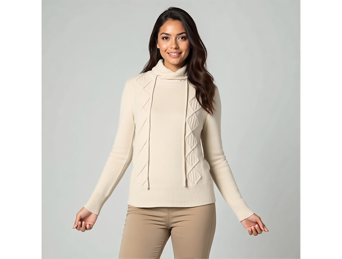 North River Women's Westport Diamond Knit Sweater