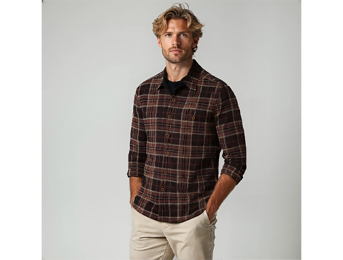 North River Men's Heritage Plaid Jacquard Button Down