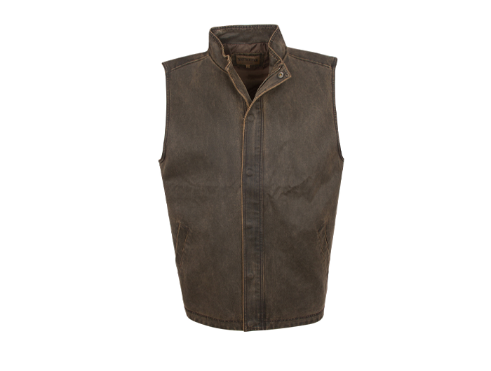 North River Men's Cotton Suede Full Zip Vest