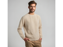 North River Men's Grand Lake Crew Neck Cable Knit Sweater