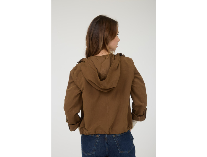 Blu Pepper Women's Snap Button Full Zip Hoodie