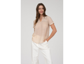Blu Pepper Women's Lace Inset Split Neck Blouse