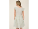 Blu Pepper Women's Striped Button Front Tiered Mini Dress