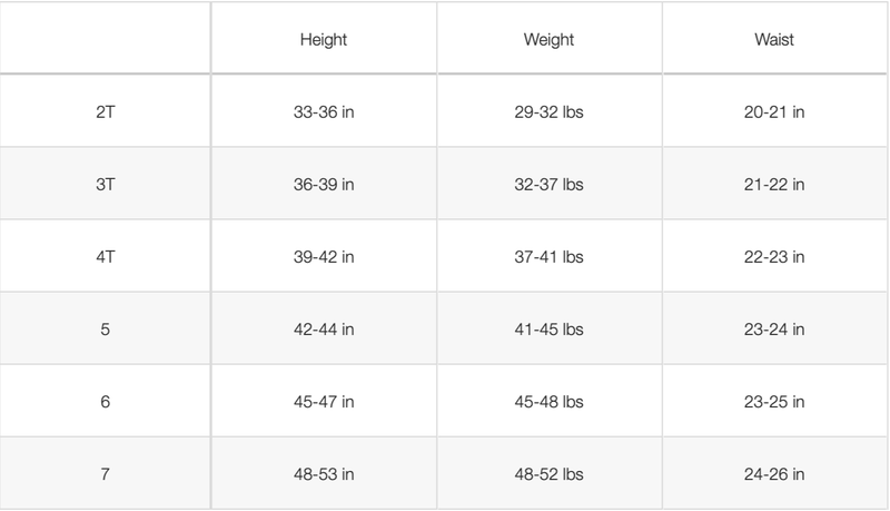 North face girls size chart best sale