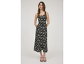 Blu Pepper Women's Button Down Tie Back Midi Dress