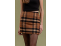 Blu Pepper Women's Faux Wool Plaid Skirt