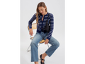 Blu Pepper Women's Striped Button Front Sweater Cardigan