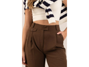 Blu Pepper Women's High Rise Pleat Front Dress Pants