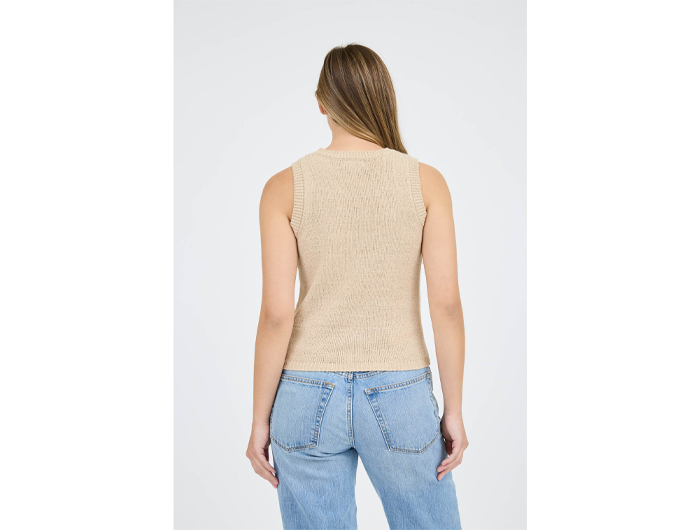 Blu Pepper Women's Crew Neck Sweater Tank Top