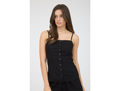 Blu Pepper Women's Button Down Spaghetti Strap Top
