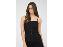 Blu Pepper Women's Button Down Spaghetti Strap Top