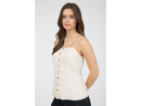 Blu Pepper Women's Button Down Spaghetti Strap Top
