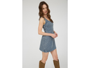 Blu Pepper Women's Bow Print Denim Tank Dress