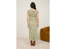 Blu Pepper Women's Ruched Top Floral Midi Dress