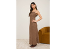 Blu Pepper Women's Spaghetti Strap Sheath Maxi Dress