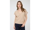 Blu Pepper Women's Short Sleeve V-Neck Sweater