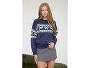 Blu Pepper Women's Bow & Heart Jacquard Knit Sweater