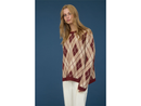 Blu Pepper Women's Argyle Crew Neck Sweater