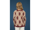 Blu Pepper Women's Argyle Crew Neck Sweater