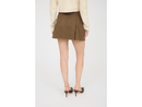 Blu Pepper Women's Box-Pleat Belted Mini Skirt