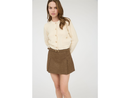 Blu Pepper Women's Box-Pleat Belted Mini Skirt