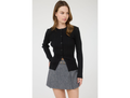 Blu Pepper Women's Box-Pleat Belted Mini Skirt