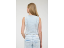 Blu Pepper Women's V-Neck Denim Vest