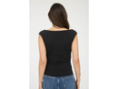 Blu Pepper Women's Ruched Side Square Neck Tank Top