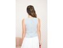 Blu Pepper Women's Floral Button Front Denim Tank Top