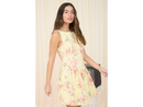 Blu Pepper Women's Floral Button Front Sleeveless Mini Dress