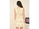 Blu Pepper Women's Floral Button Front Sleeveless Mini Dress