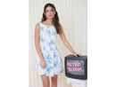 Blu Pepper Women's Floral Button Front Sleeveless Mini Dress