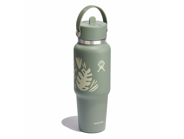 Hydro Flask 32oz Wide Flex Straw Travel Bottle Botanical Bliss/Agave