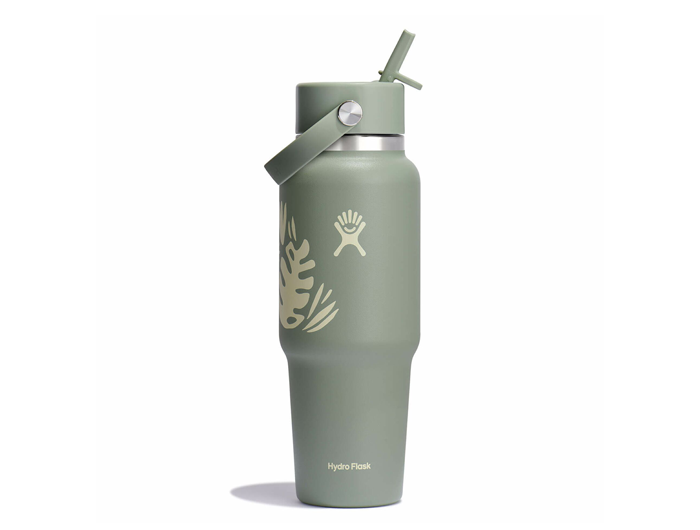 Hydro Flask 32oz Wide Flex Straw Travel Bottle Botanical Bliss/Agave
