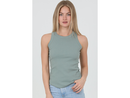 Angie Women's High Neck Ribbed Tank