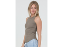 Angie Women's High Neck Ribbed Tank