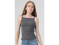 Angie Women's Rib Knit Square Neck Tank