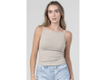 Angie Women's Rib Knit Square Neck Tank