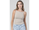 Angie Women's Rib Knit Square Neck Tank