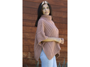 Angie Women's Turtle Neck Cable Knit Sweater Poncho